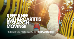 Keep knee osteoarthritis research moving